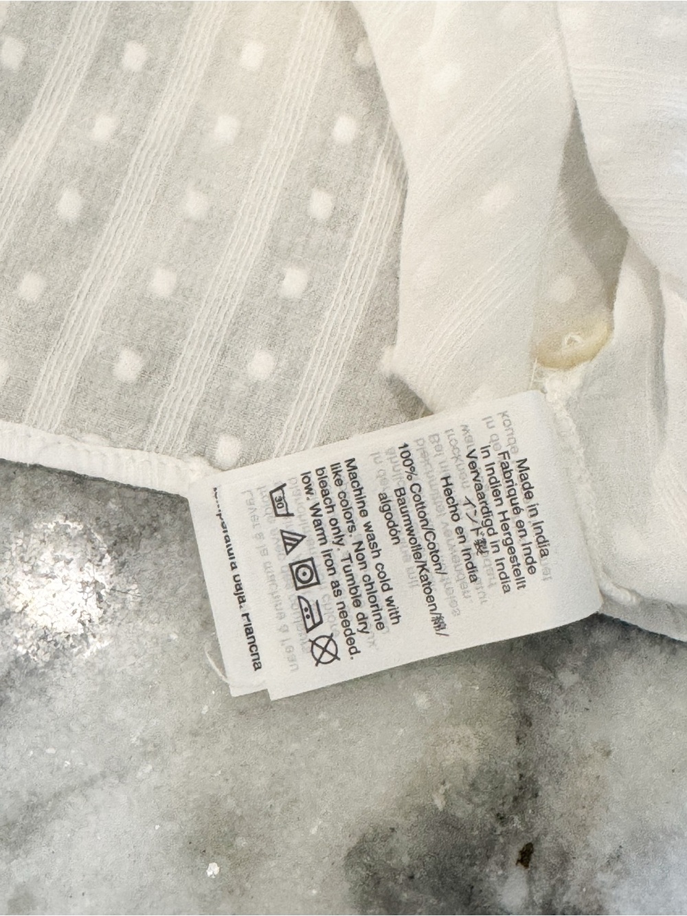 Point Sur White Textured Classic Cottagecore Lightweight Cotton Top Sz 4 - Picture 8 of 8